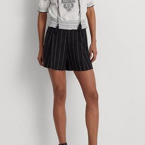 Lauren Ralph Lauren Charcoal Pinstripe Shorts